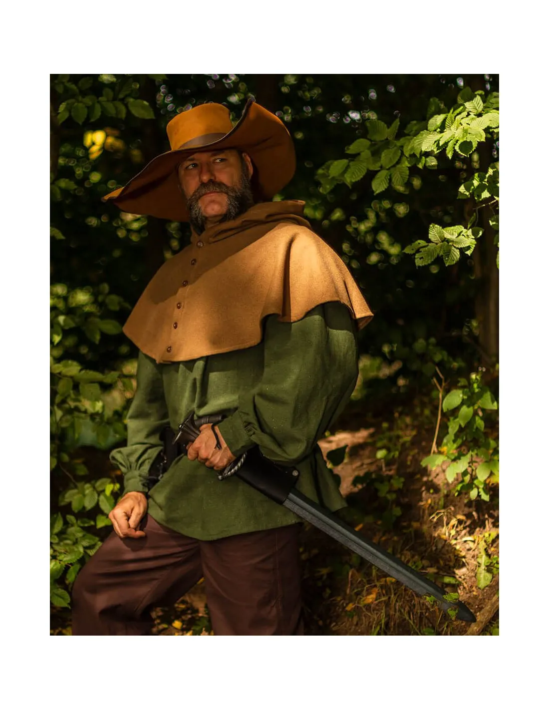 CUBREHOMBROS MEDIEVAL NOTKER CON CAPUCHA  ARENA
