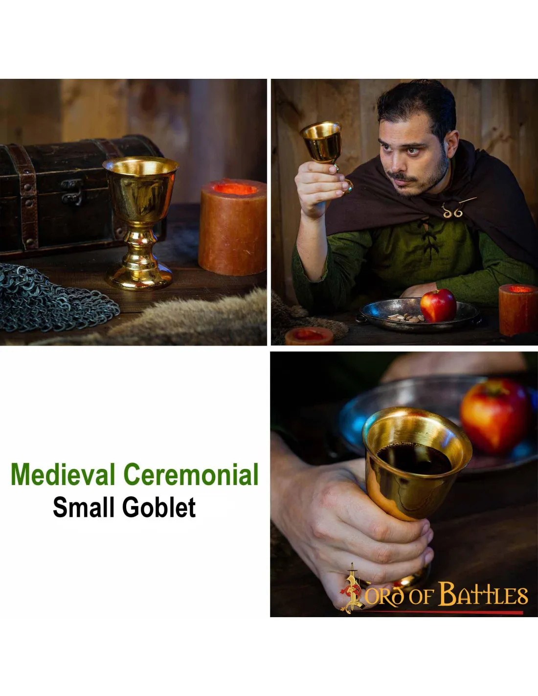 CáLIZ CEREMONIAL MEDIEVAL EN LATóN (150200 ML.)