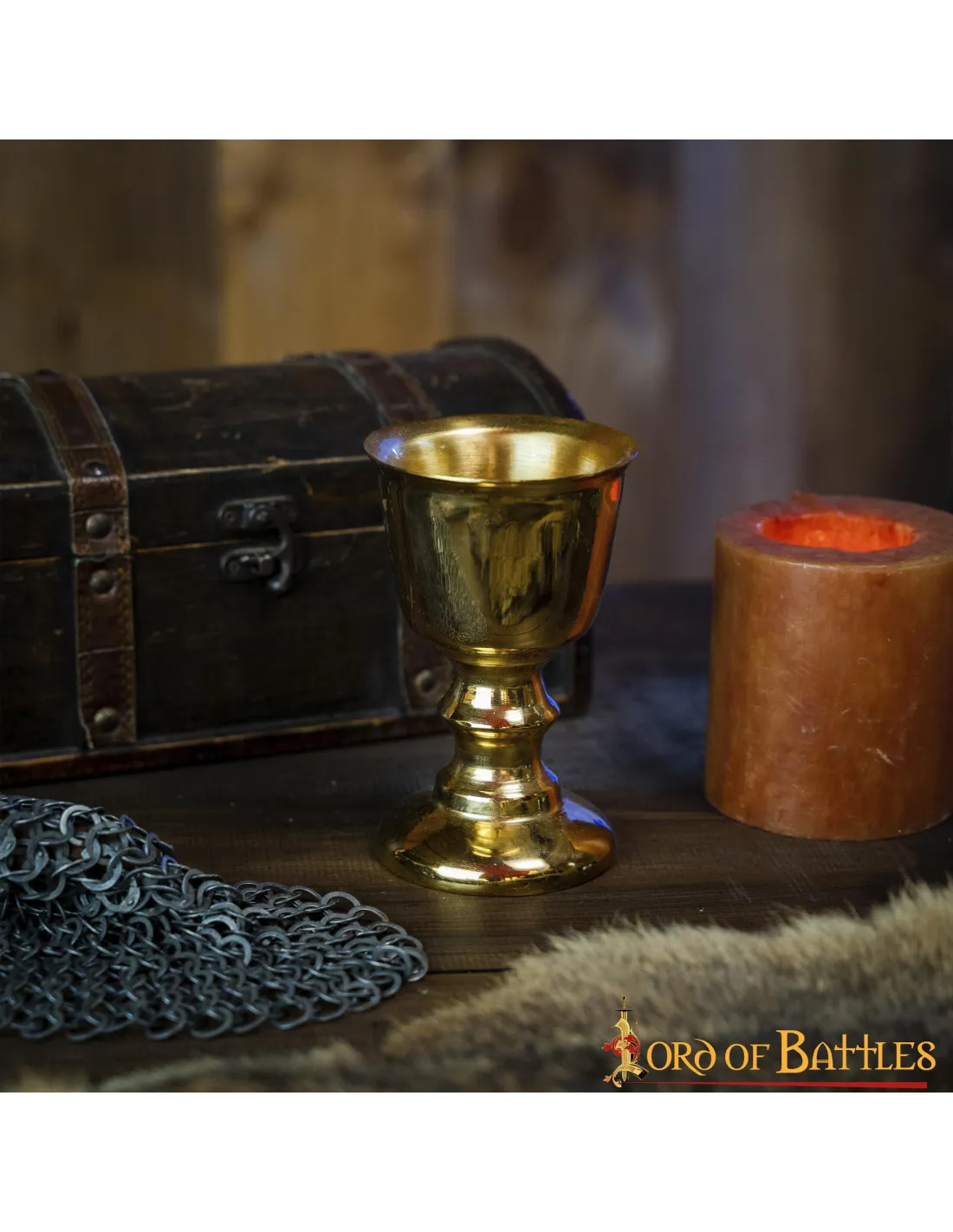 CáLIZ CEREMONIAL MEDIEVAL EN LATóN (150200 ML.)
