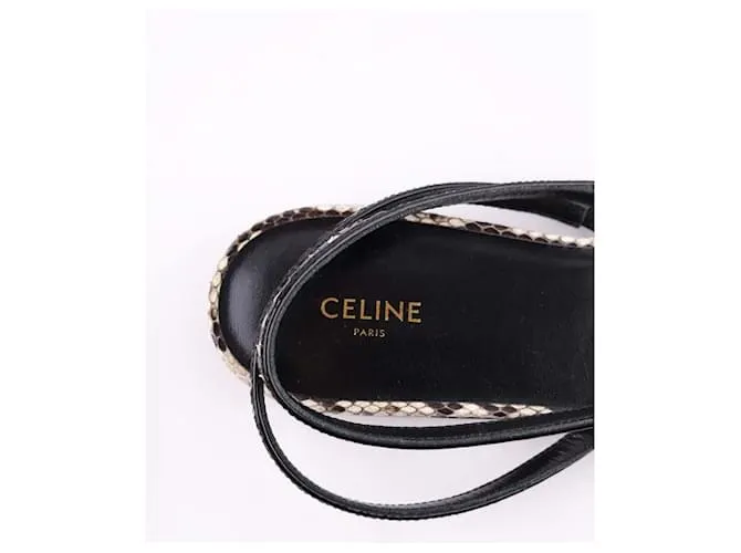 Céline Sandalias de cuero Negro 