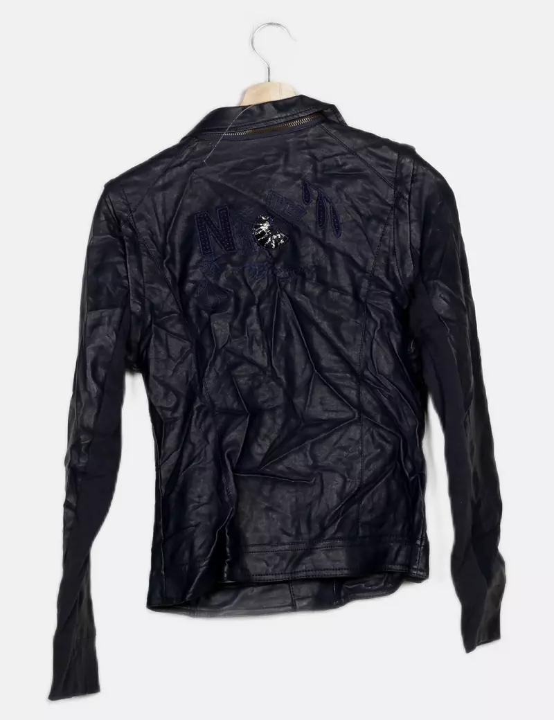 Desigual Chaqueta biker Polipiel