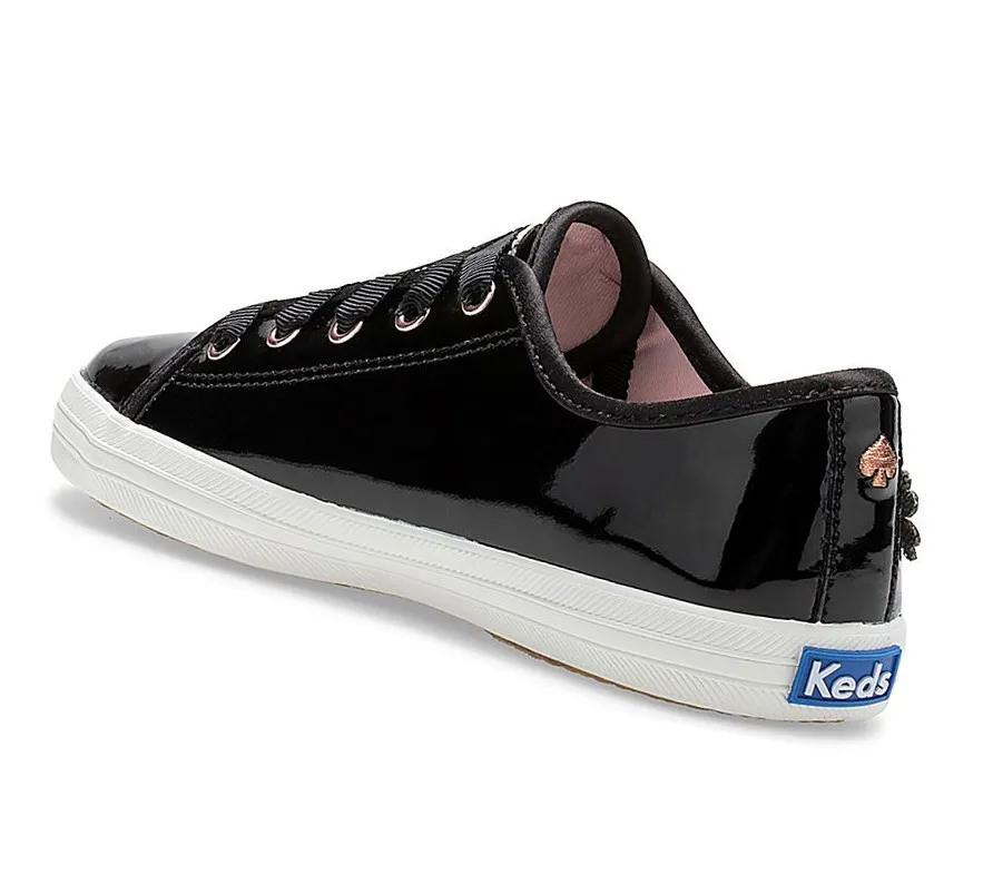 despreocupado Zapatillas Keds Big Kid x kate spade new york Kickstart Charol Cuero Niños Negras – Zapatillas