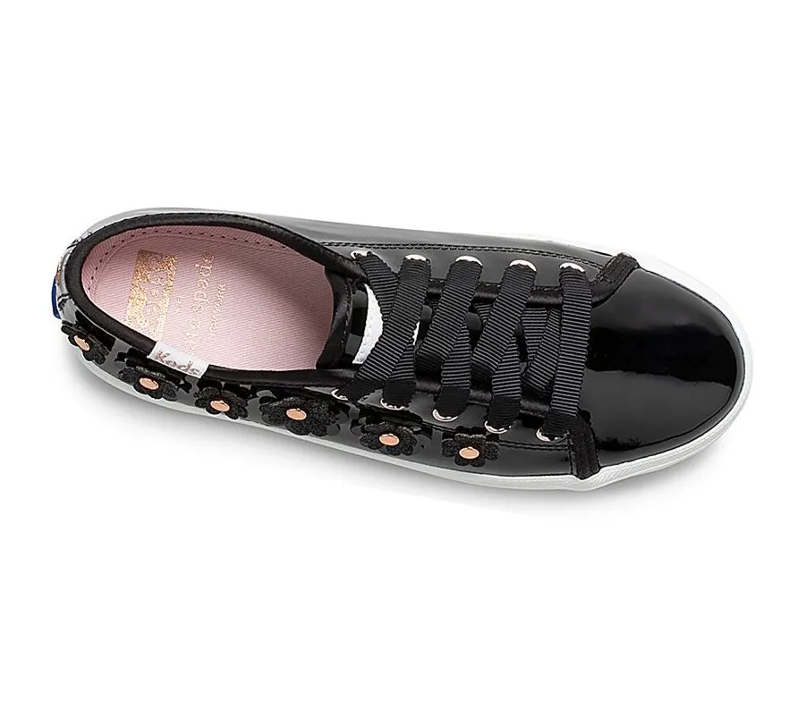 despreocupado Zapatillas Keds Big Kid x kate spade new york Kickstart Charol Cuero Niños Negras – Zapatillas