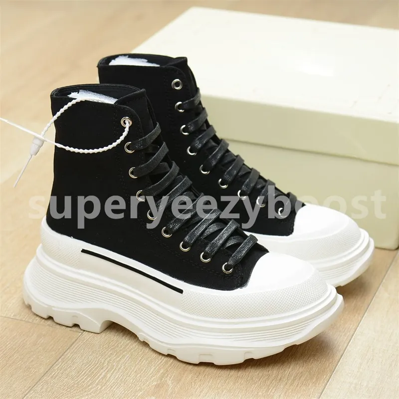Diseñador de lujo Tread Slick Boot magnolia lona roja triple negro blanco mujer Zapatillas de deporte al aire libre Zapatillas d
