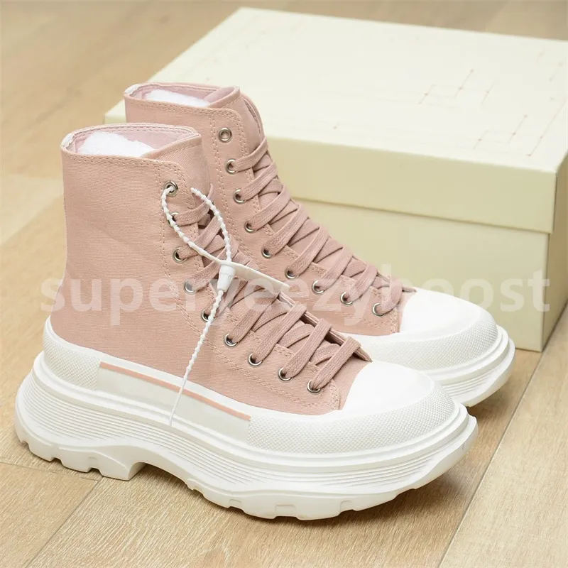 Diseñador de lujo Tread Slick Boot magnolia lona roja triple negro blanco mujer Zapatillas de deporte al aire libre Zapatillas d