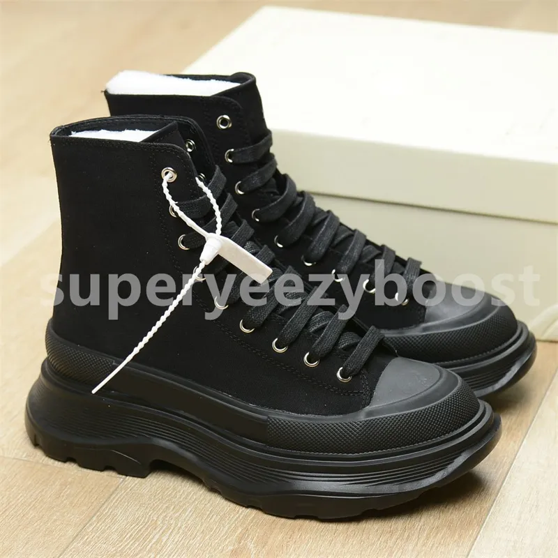 Diseñador de lujo Tread Slick Boot magnolia lona roja triple negro blanco mujer Zapatillas de deporte al aire libre Zapatillas d