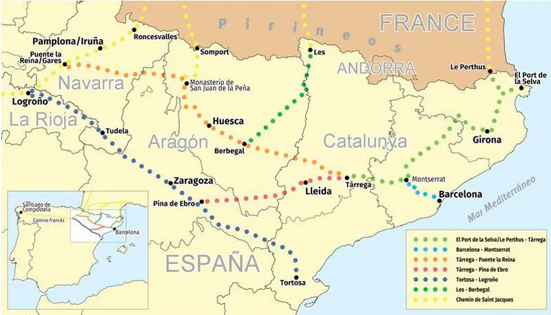 ed. piolet Camino Catalán Ruta de Santiago de Compostela