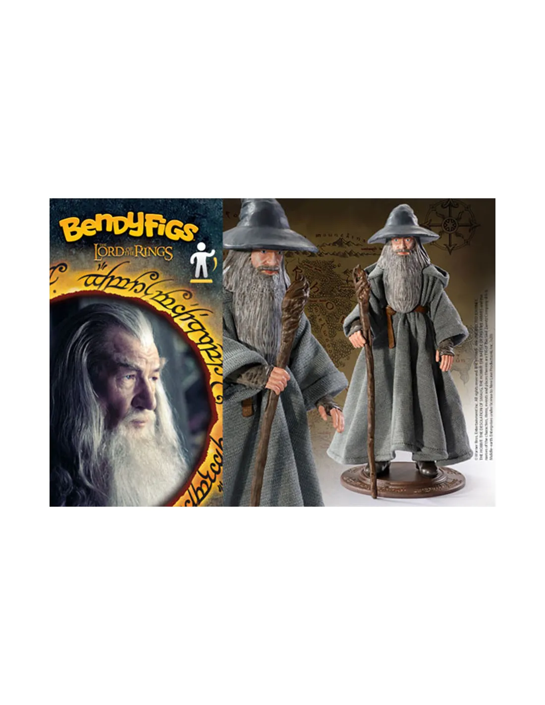 Figura en miniatura de Gandalf del Señor de los Anillos, Toyllectible Bendyfigs