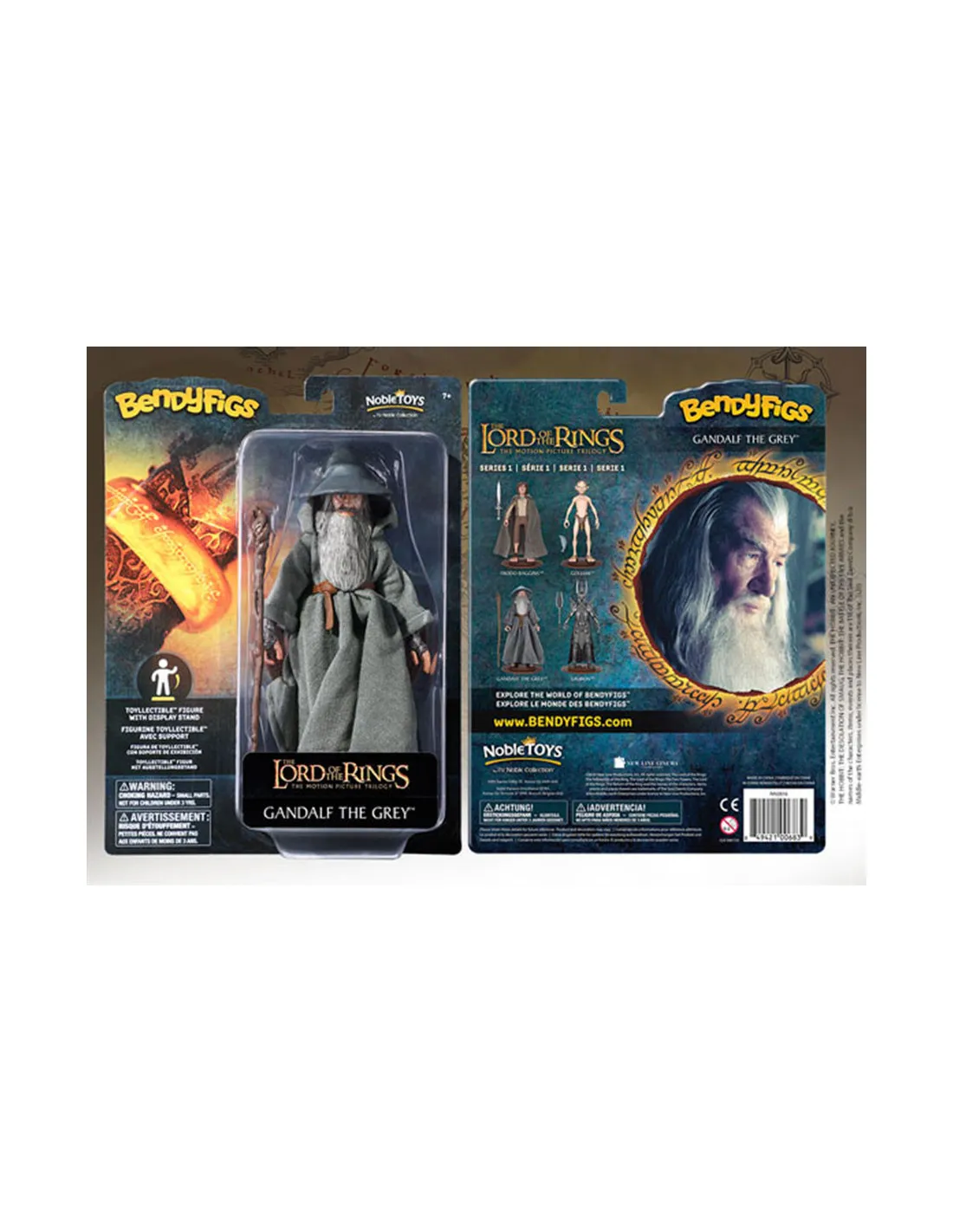 Figura en miniatura de Gandalf del Señor de los Anillos, Toyllectible Bendyfigs