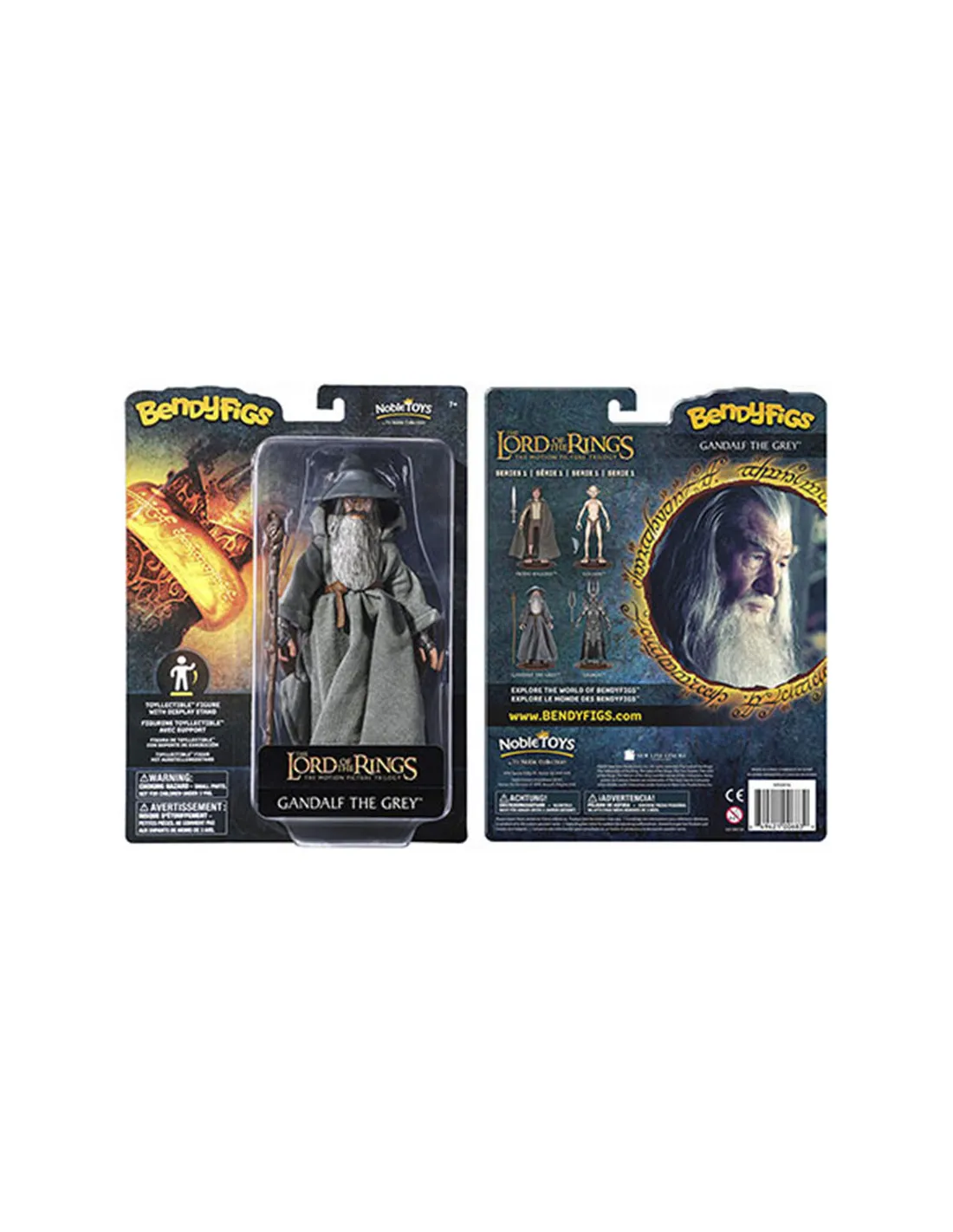Figura en miniatura de Gandalf del Señor de los Anillos, Toyllectible Bendyfigs