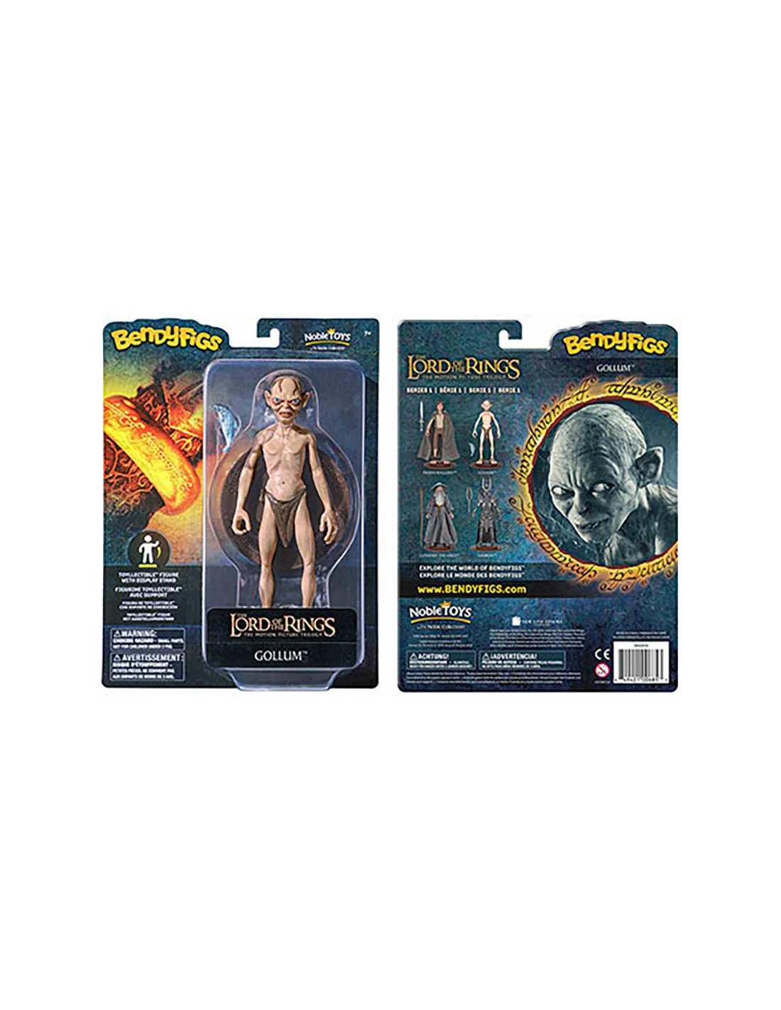 Figura en miniatura de Gollum del Señor de los Anillos, Toyllectible Bendyfigs