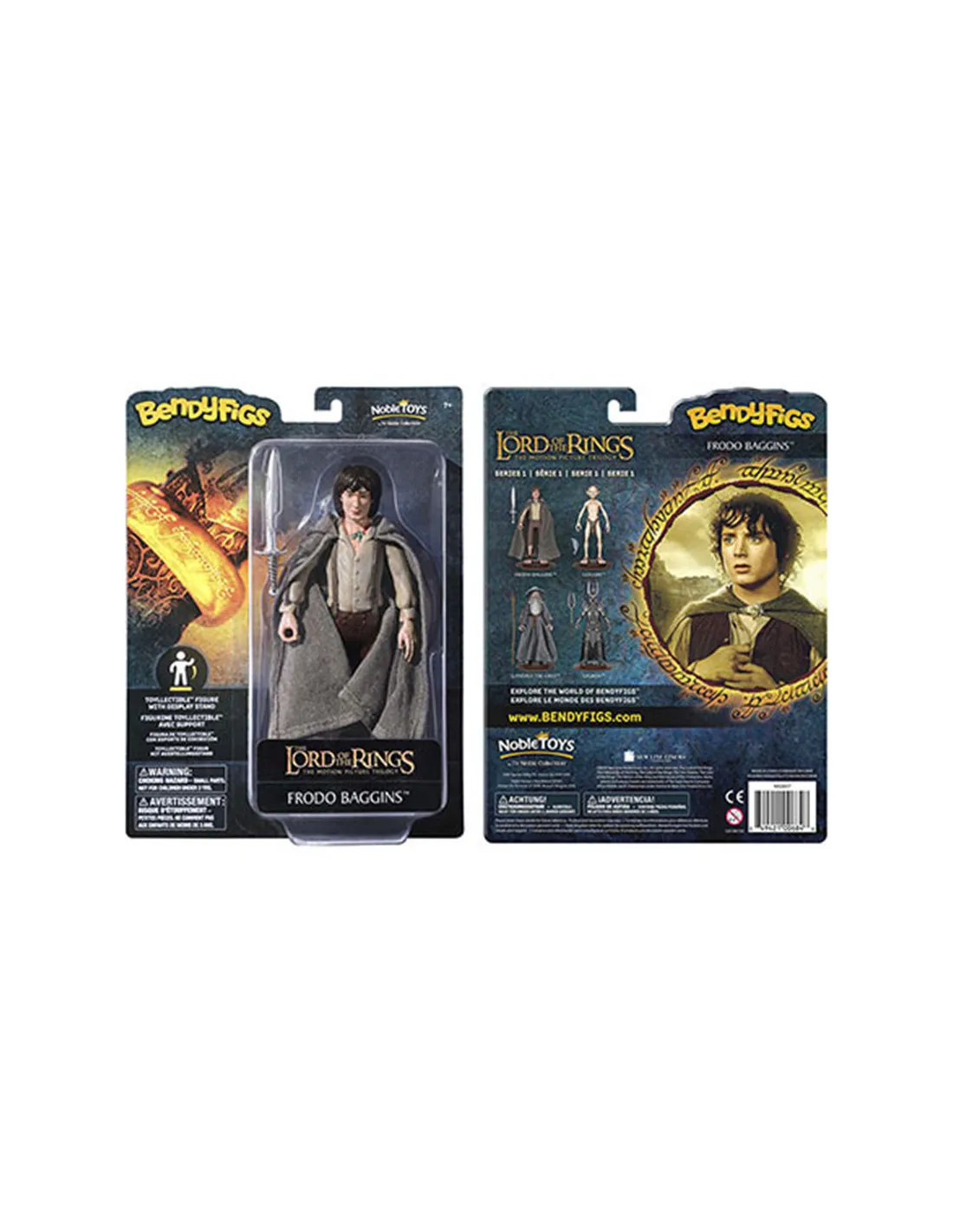 Figura en miniatura Frodo Baggins del Señor de los Anillos, Toyllectible Bendyfigs