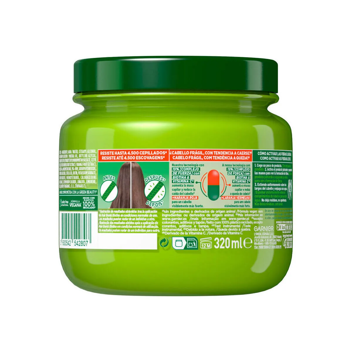 Fructis Vitamin Force Hair Bomb Biotina Mascarilla
