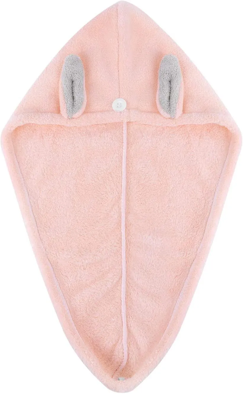 Funny Hair Drying Towel Kids Head Towel Polyester Microfiber Headscarf Drying Cap Hair Turban Soft Quick Dry Hair Towel