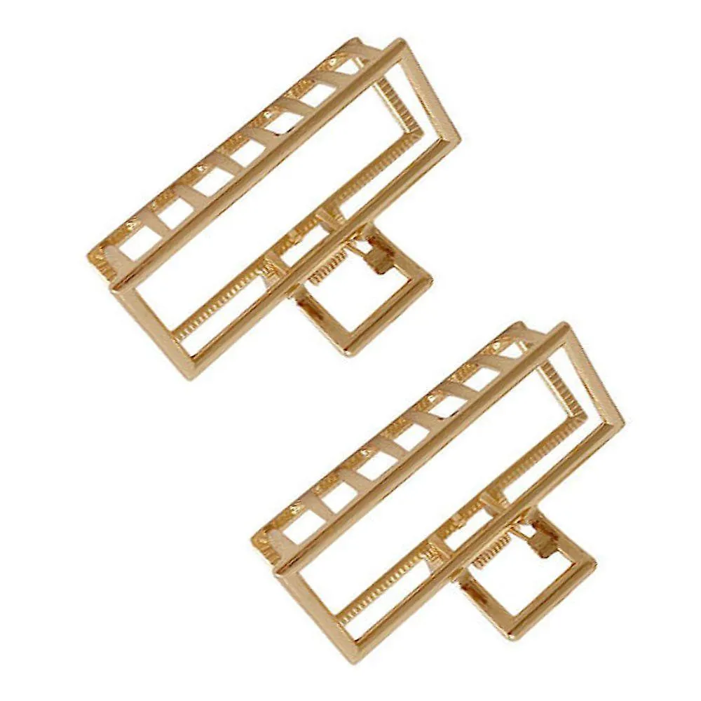 HAIR CLAW 2 PCS CLAW CLIPS HAIR CLAWS METAL GOLDEN NONSLIP 2 PCS.