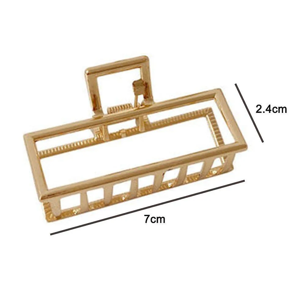HAIR CLAW 2 PCS CLAW CLIPS HAIR CLAWS METAL GOLDEN NONSLIP 2 PCS.