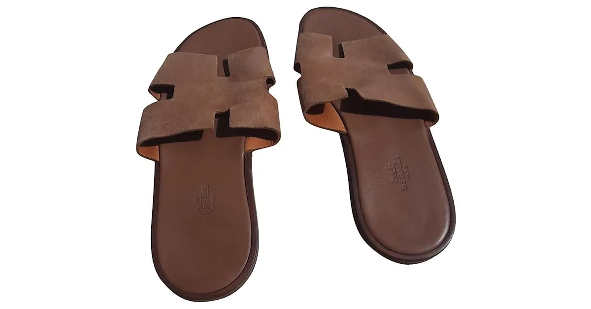 Hermès Sandalias de hombre Arena 