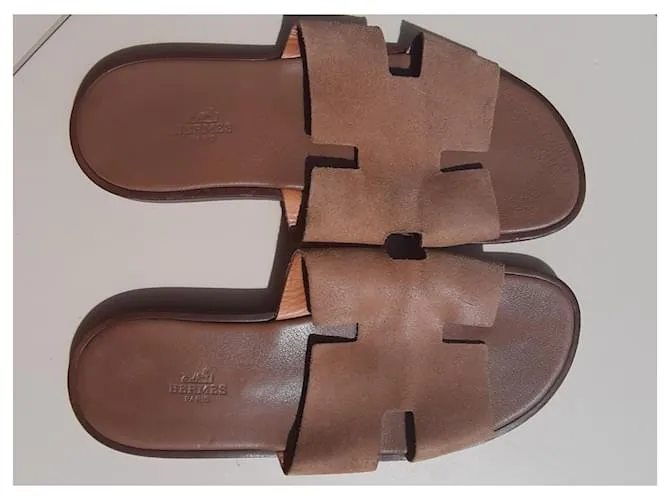 Hermès Sandalias de hombre Arena 