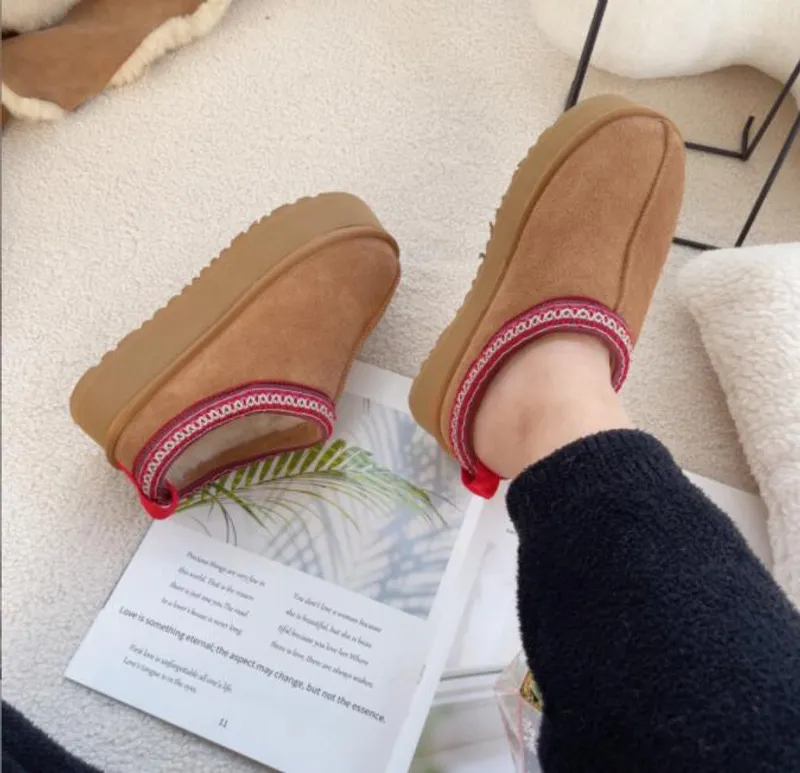 Hombre Mujer Zapatillas de plataforma Tazz Botas de nieve Hug mantienen la bota abrigada suave y cómoda Alfombra de felpa de pie
