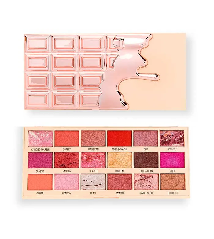 I HEART REVOLUTION  PALETA DE SOMBRAS CHOCOLATE  MARBLE ROSE GOLD