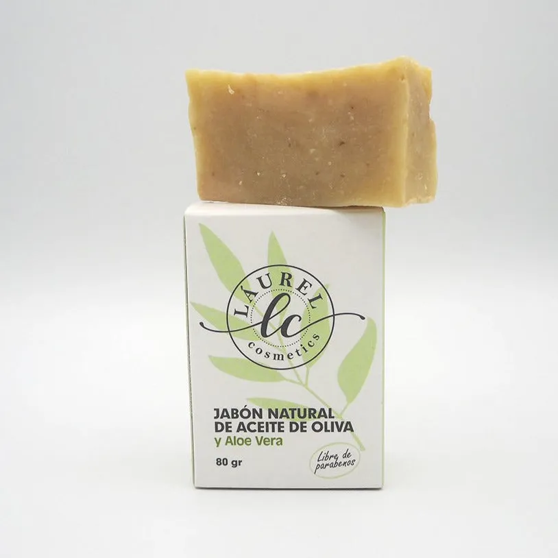 Jabón Artesano Natural | Aceite de Oliva & Aloe Vera 80gr