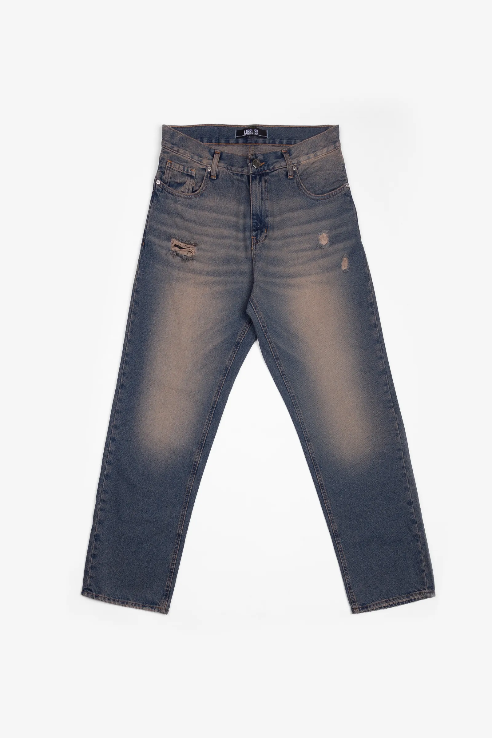 JEANS STRAIGHT OXIDE LABEL