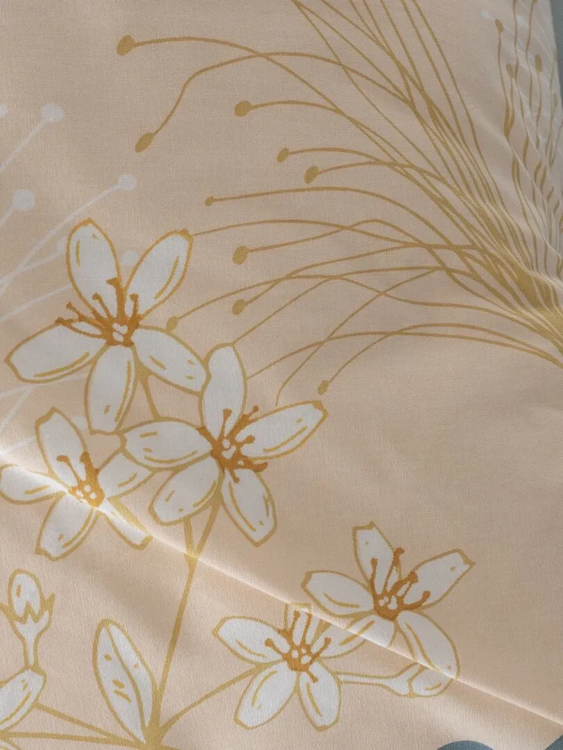 JUEGO DE CAMA DE FLORES  DOBLE  ROSA