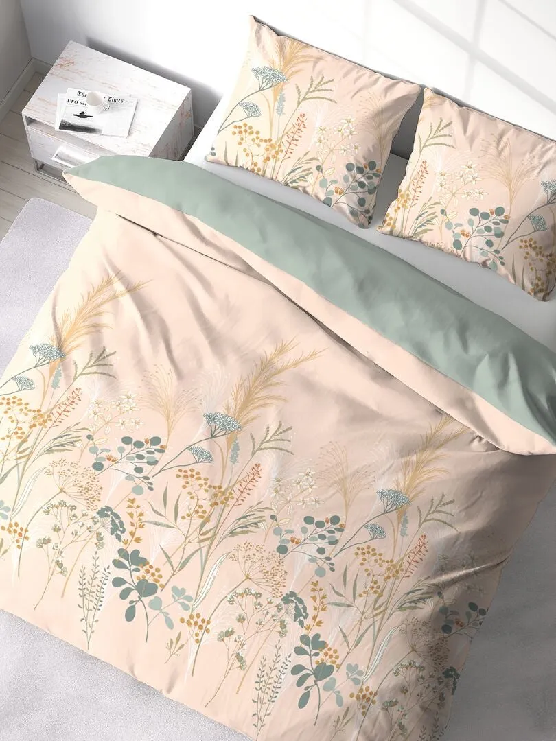JUEGO DE CAMA DE FLORES  DOBLE  ROSA