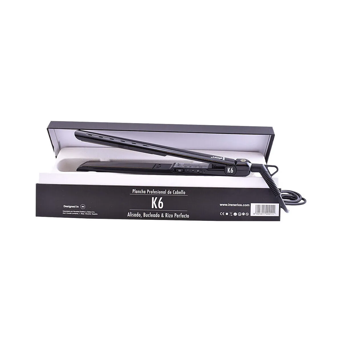 K6 Plancha Para El Cabello negra