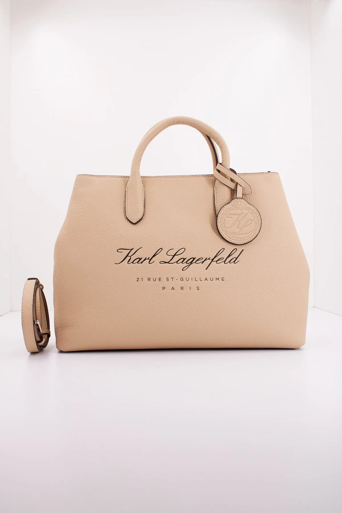 KARL LAGERFELD HOTEL KARL LEATHER SATCHEL