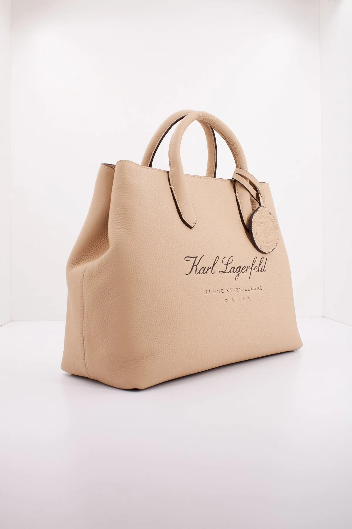 KARL LAGERFELD HOTEL KARL LEATHER SATCHEL