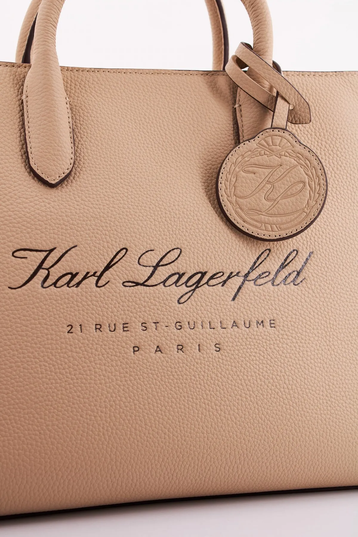 KARL LAGERFELD HOTEL KARL LEATHER SATCHEL