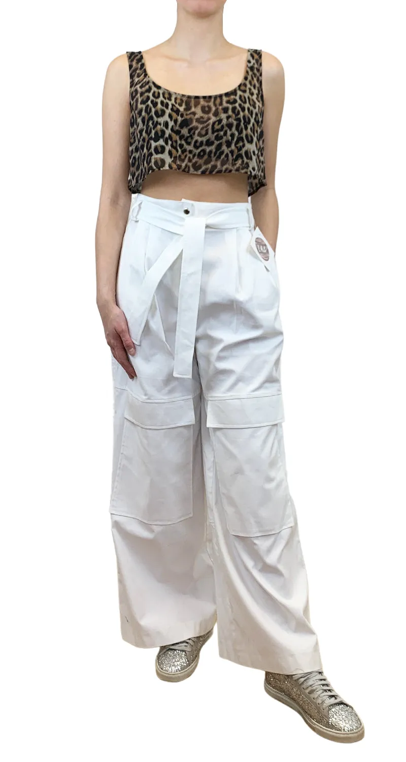 L'AUBE Pantalón Cargo Blanco