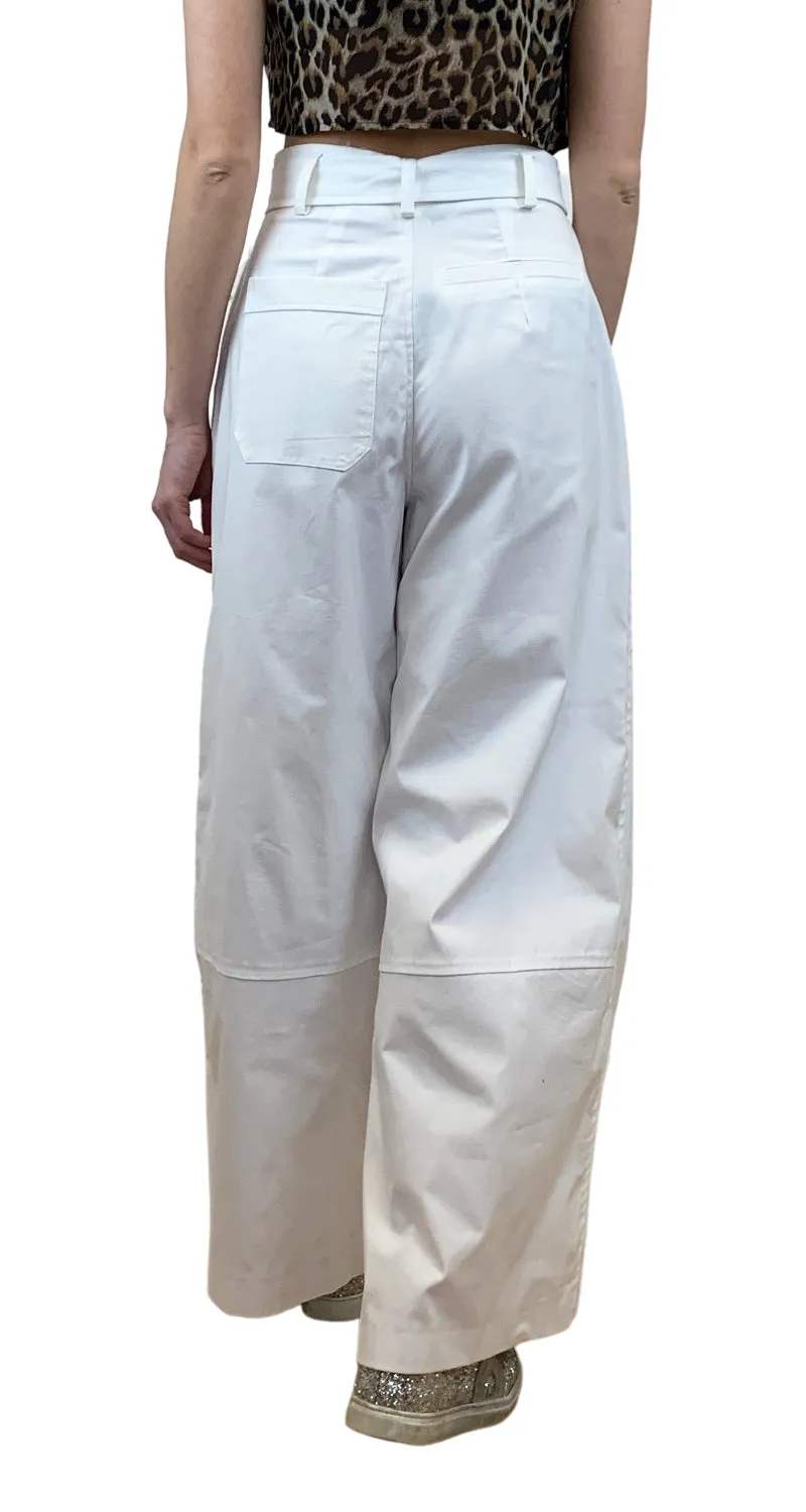 L'AUBE Pantalón Cargo Blanco
