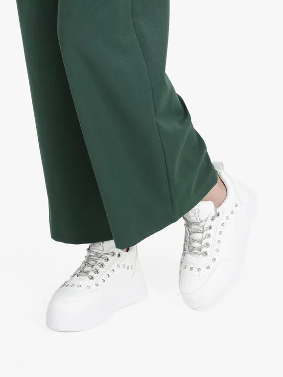 Laura Biagiotti Zapatillas de mujer con pedrería y plataforma.