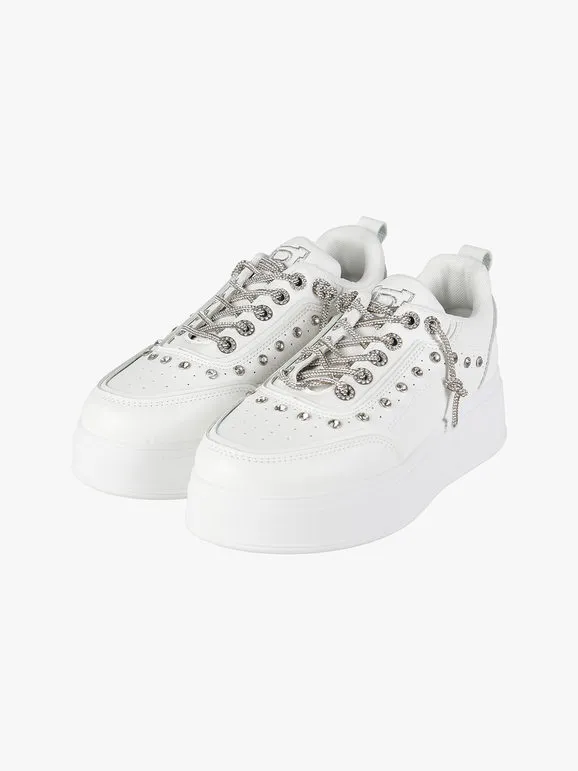 Laura Biagiotti Zapatillas de mujer con pedrería y plataforma.