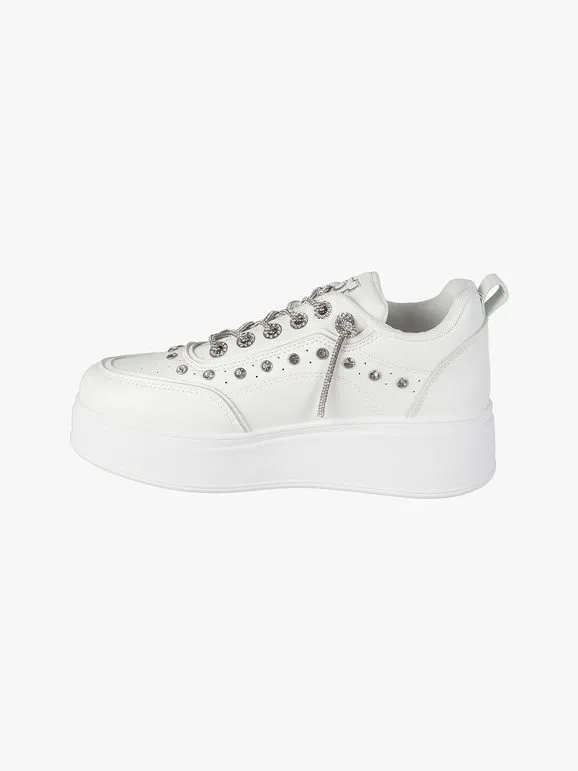 Laura Biagiotti Zapatillas de mujer con pedrería y plataforma.