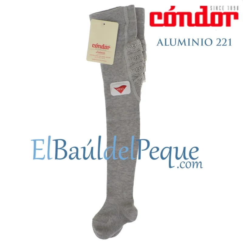 Leotardo Bebé Aluminio 221 con Puntilla en el Culete