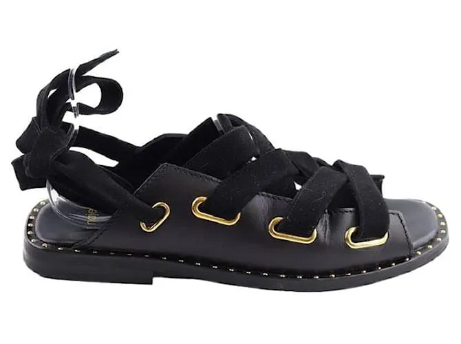 Maje Sandalias de cuero Negro 