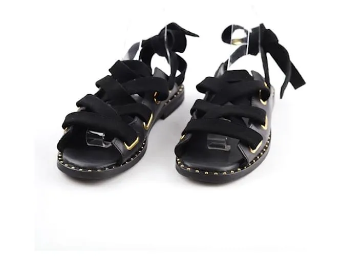 Maje Sandalias de cuero Negro 