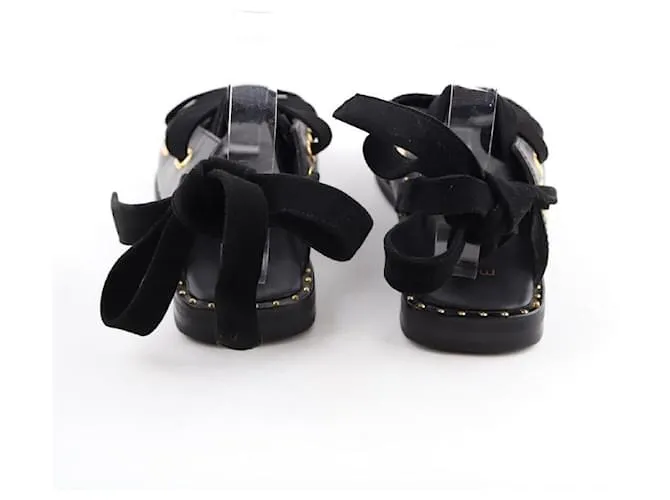 Maje Sandalias de cuero Negro 