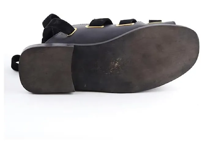 Maje Sandalias de cuero Negro 