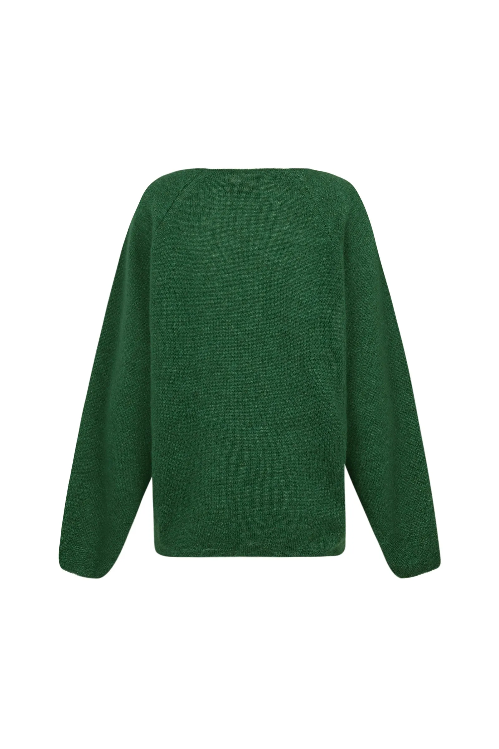 Marlon, green baby alpaca and merino wool sweater