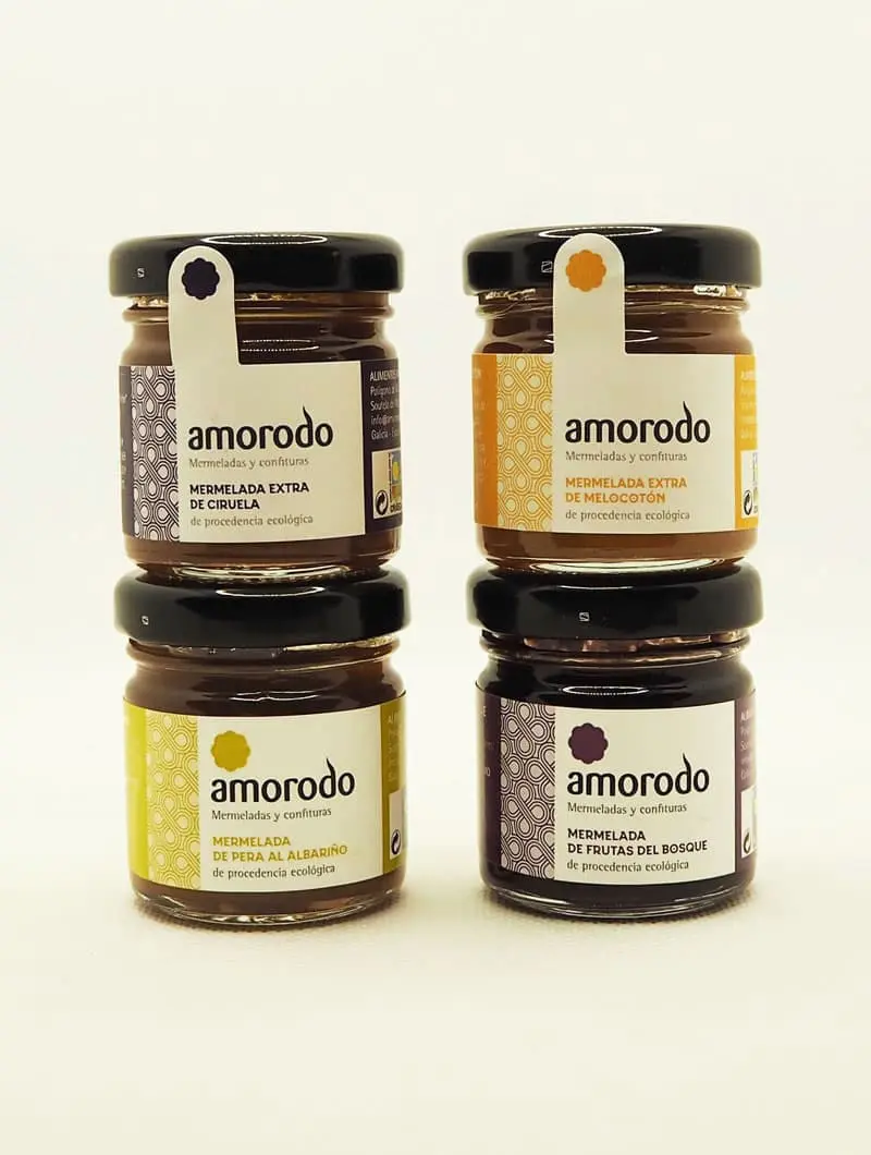 Mini mermeladas ecológicas. Pack de 4 sabores