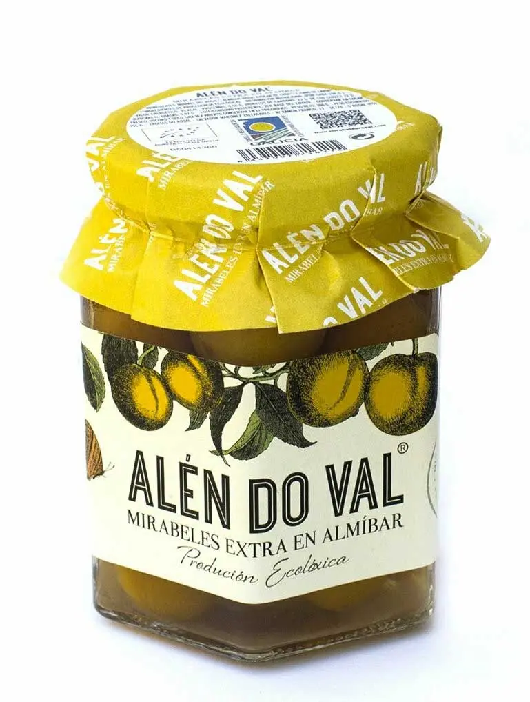 Mirabeles en almíbar de producción ecológica