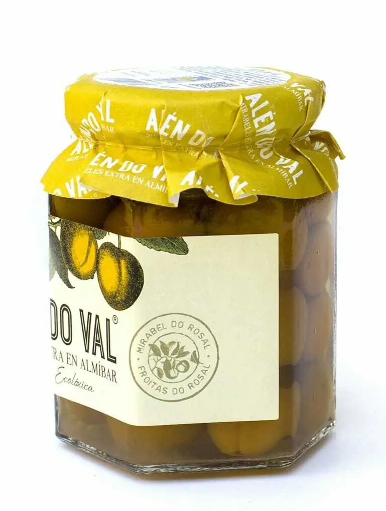 Mirabeles en almíbar de producción ecológica