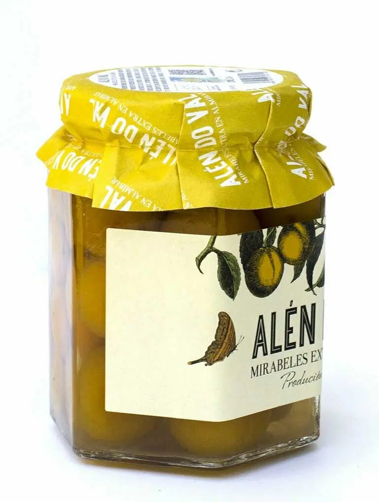 Mirabeles en almíbar de producción ecológica