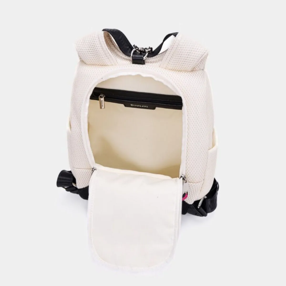 Mochila antirrobo para mujer en blanco Rose Binnari Cnp20134