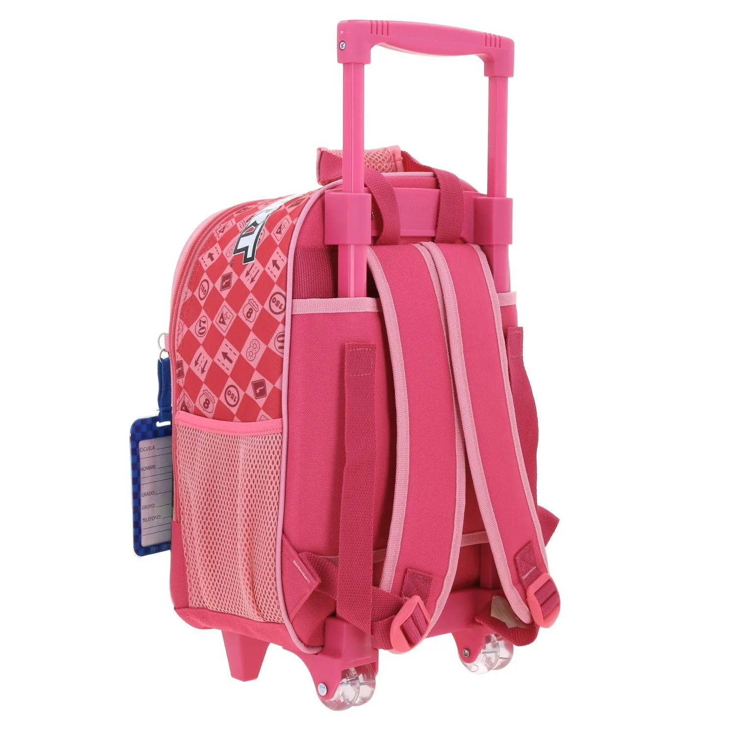 Mochila Con Ruedas Rosa Princesa Peach Chica Para Nia Chenson Peam