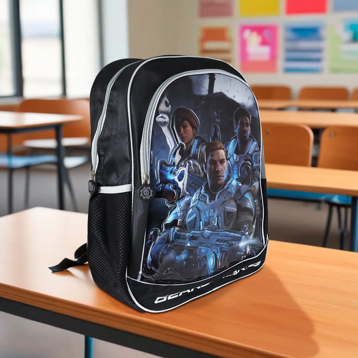 Mochila Escolar con Diseo de Gears of War 4